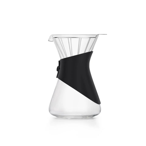 Karaca Brewy Glass Coffee Dripper, 700ml, Black Transparent