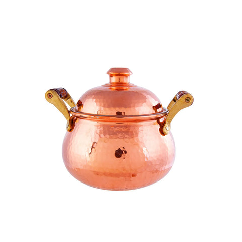 Karaca Mesopotamia Copper Stockpot with Lid, 16cm, Copper