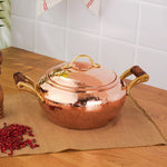 Karaca Mesopotamia Copper Stockpot with Lid, 16cm, Copper