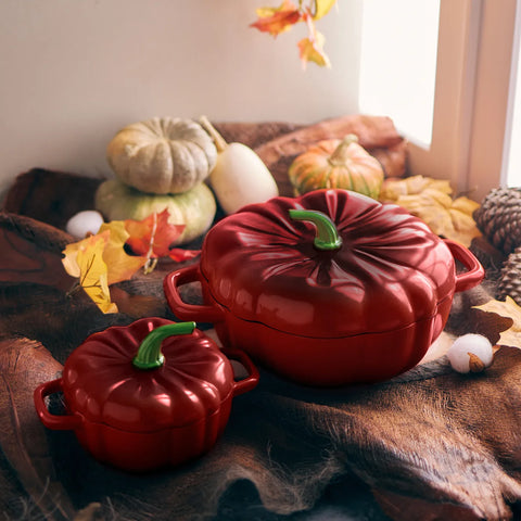 Karaca Tomato Biogranite Induction Mini Stockpot with Lid, 14cm, Red Green