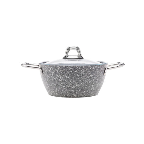 Karaca Vierno Biogranite Stockpot with Lid, 24cm, Grey