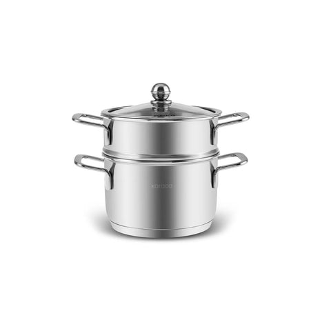 Karaca Baby Stainless Steel Induction Couscous Pot, 12cm, Silver