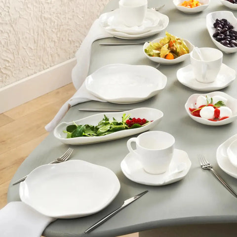 Karaca Novem 32-Piece Porcelain Serveware Set for 6 People, White