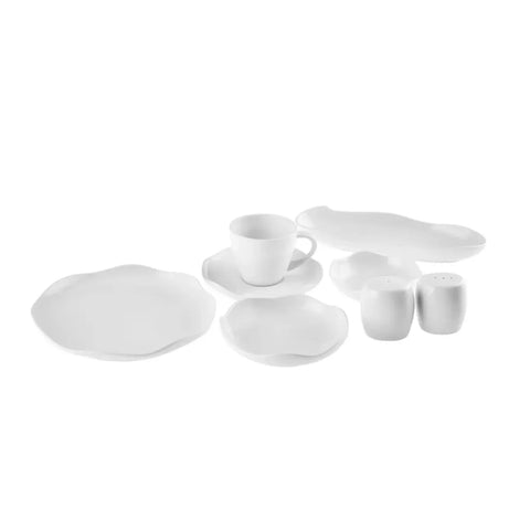 Karaca Novem 32-Piece Porcelain Serveware Set for 6 People, White