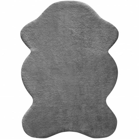 Kasmir Rugs 724 Faux Fur Rug, 70cmx100cm, Dark Grey