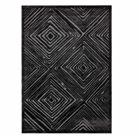 Kasmir Rugs 724 Scandinavian Rollo Rug, 120cmx180cm, Black Grey