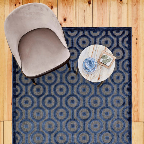 Kasmir Rugs 724 Scandinavian Bering Rug, 120cmx180cm, Blue Multi