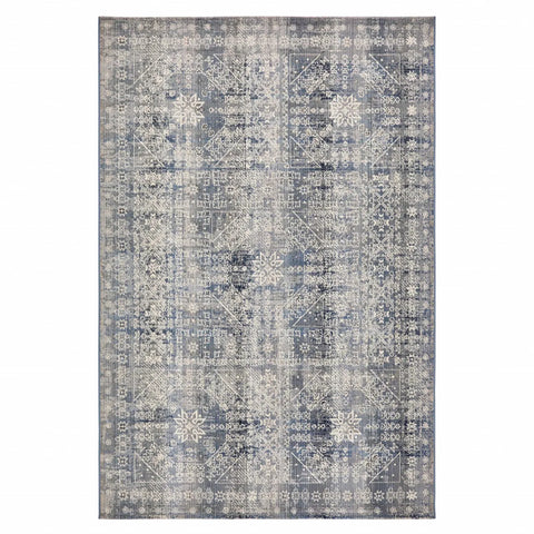 Kasmir Rugs 724 Alaca Kırkyama Rug, 120cmx180cm, Blue Multi