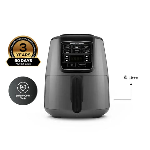 Karaca Air Cook XL 2 in 1 Air Fryer, 4L, 1550W, Space Grey