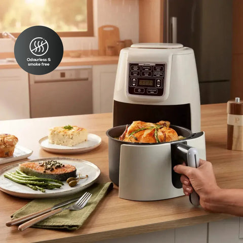 Karaca Air Cook XL 2 in 1 Air Fryer with Stew Function, 4L, 1550W, Starlight