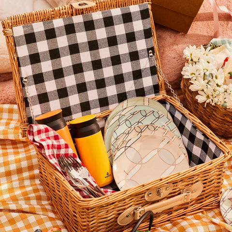 Karaca Wicker Picnic Basket, 40cm, Brown Multi