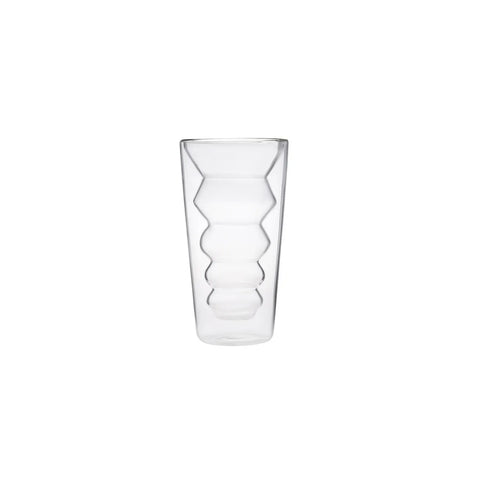 Karaca Pia Glass Double Wall Capuccino Coffee Cup, 330ml, Transparent