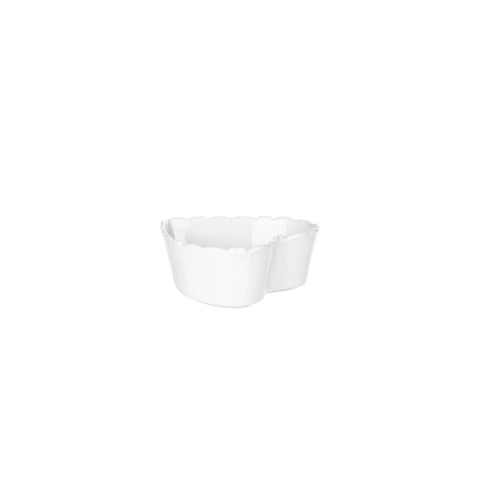 Karaca Ivy Porcelain Heart Cereal/Soup Bowl, 12.1cmx12.1cmx4.9cm, White