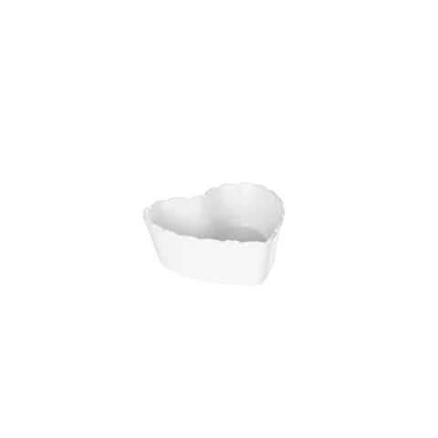 Karaca Ivy Porcelain Heart Cereal/Soup Bowl, 12.1cmx12.1cmx4.9cm, White