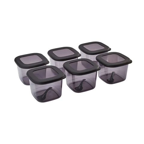 Karaca Forbs 6 Piece Storage Container, 550ml, Grey