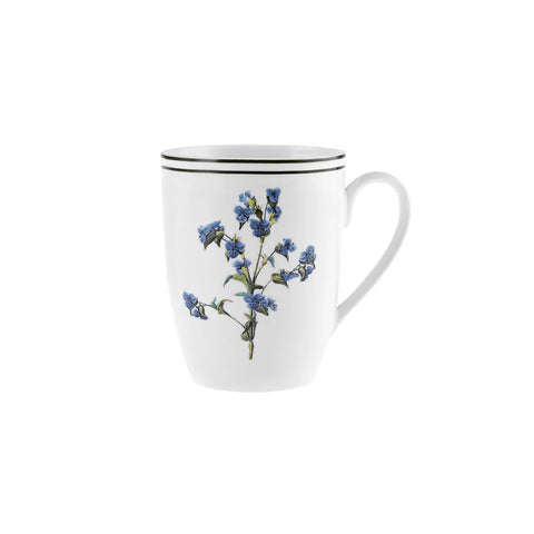 Karaca Little Garden Porcelain Mug, 250ml, Blue Multi