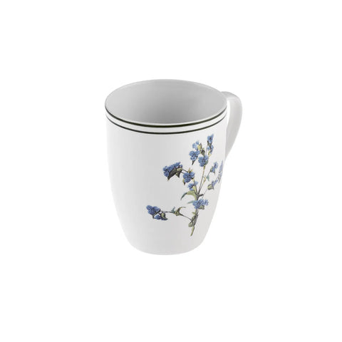 Karaca Little Garden Porcelain Mug, 250ml, Blue Multi