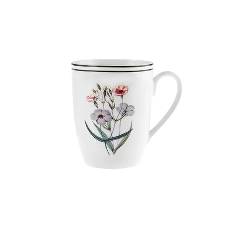 Karaca Little Garden Porcelain Mug, 250ml, White Multi