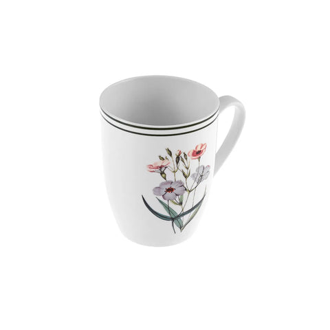 Karaca Little Garden Porcelain Mug, 250ml, White Multi