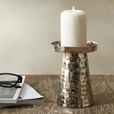 Karaca Moroccan Candle Holder, 10cmx10cmx13cm, Silver