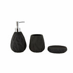 Karaca Home France Ceramic Bathroom Accessories Set, 3 Piece, Black