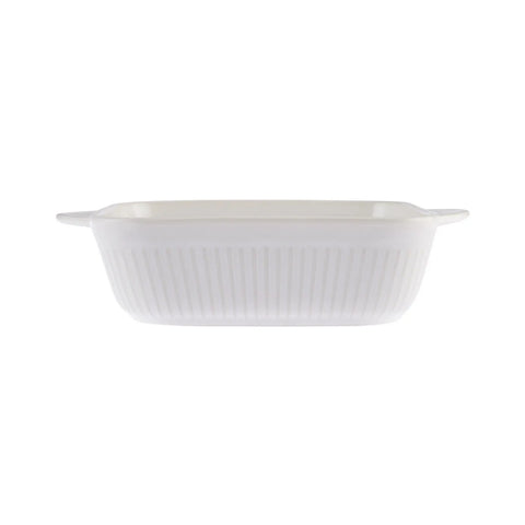 Karaca Elina Porcelain Square Oven Dish, 26cm, White