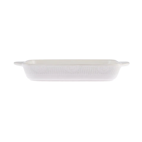 Karaca Elina Porcelain Rectangle Oven Dish, 36cm, White