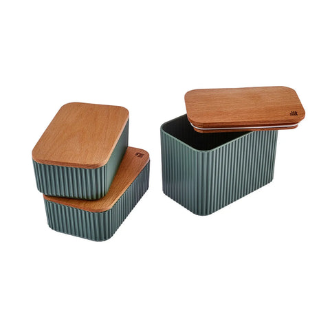 Karaca Massimo 3 Piece Storage Container Set, Green