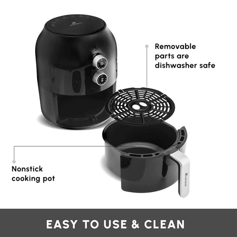 Karaca Multifry Single Pan Air Fryer, 3.5L, 1350W, Black