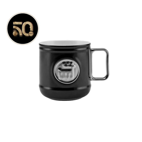 Karaca 50th Anniversary Collection Porcelain Mug, 370ml, Black Grey