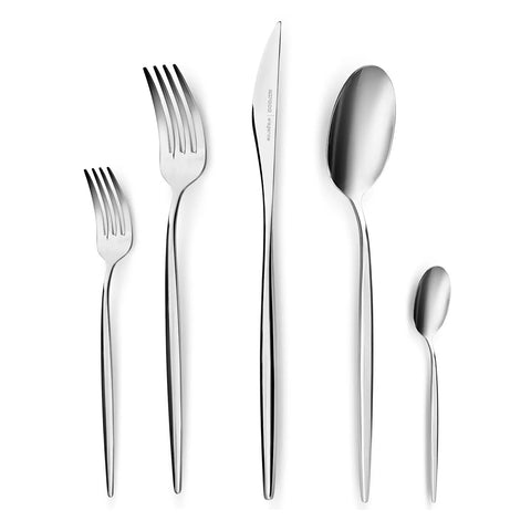 Karaca Lizbon 60-Piece Stainless Steel Cutlery Set for 12 People, Silver