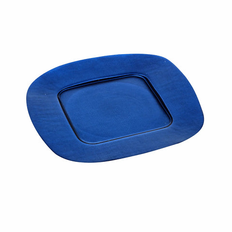 Karaca Home Capri Glass Charger Plate, 34cm, Navy Blue