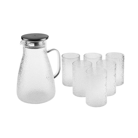 Karaca Como Glass Set for 6 People, 7 Piece, Transparent