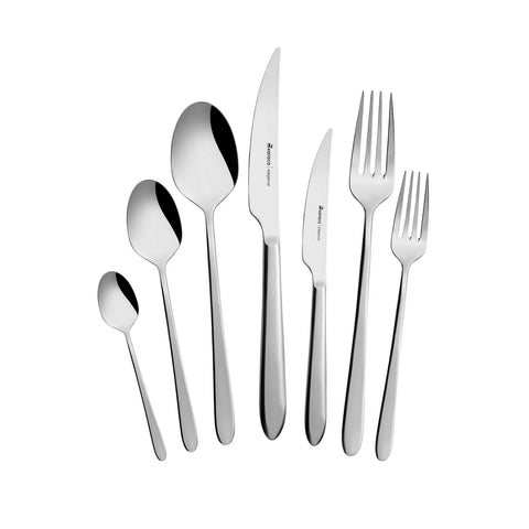 Karaca Bellamy 84-Piece Stainless Steel Cutlery Set for 12 People, Silver