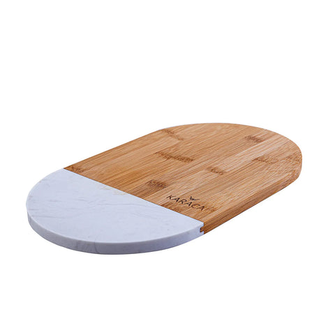 Karaca Spin Bamboo Chopping Board, Small, Wood White