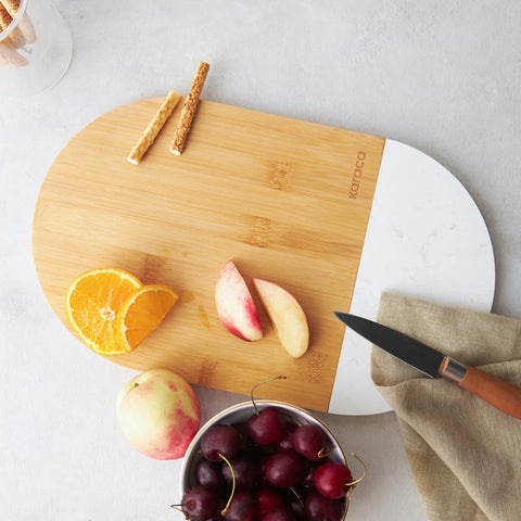 Karaca Spin Bamboo Chopping Board, Medium, Wood