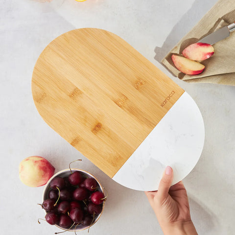 Karaca Spin Bamboo Chopping Board, Medium, Wood