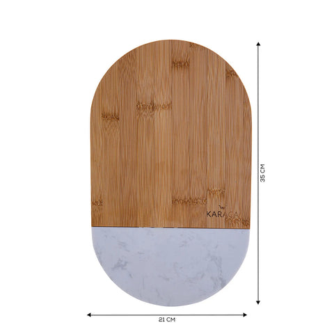 Karaca Spin Bamboo Chopping Board, Medium, Wood