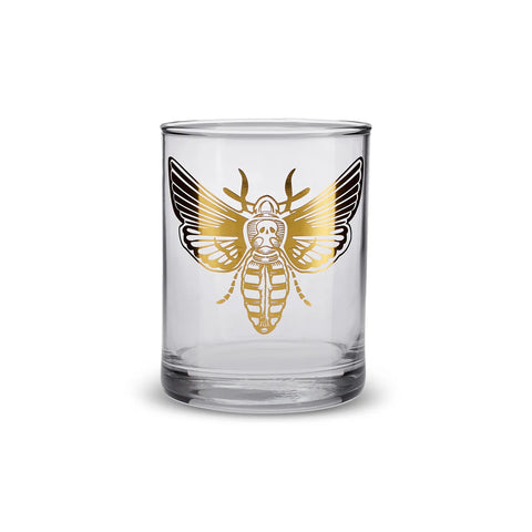 Karaca Halloween Beetle Glass Tumbler Glass, 380ml, Transparent Gold