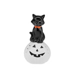 Karaca Halloween Ceramic Led Light Trinket, 20cm, White Black