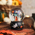 Karaca Halloween Skeleton Ghost Ceramic Snow Globe, 80mm, Black Multi