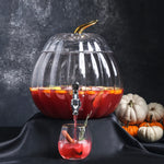 Karaca Halloween Glass Water Dispenser, 2L, Transparent Gold