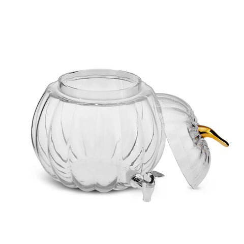 Karaca Halloween Glass Water Dispenser, 2L, Transparent Gold