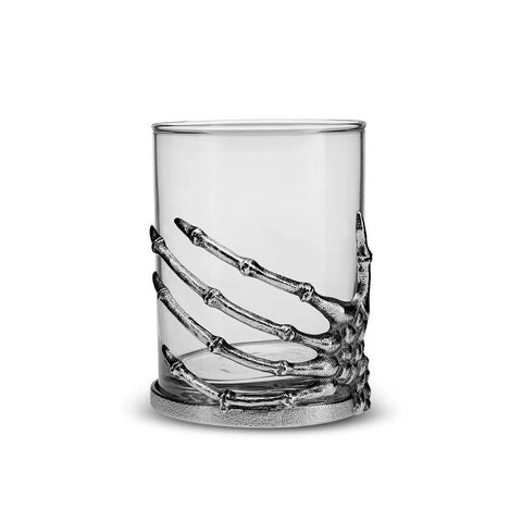 Karaca Halloween Bone Glass Tumbler Glass, 380ml, Transparent Silver