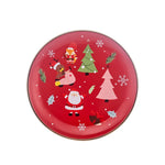 Karaca New Year Christmas New Generation Bone Golden Line Side Plate, 19.5cm, Red Multi