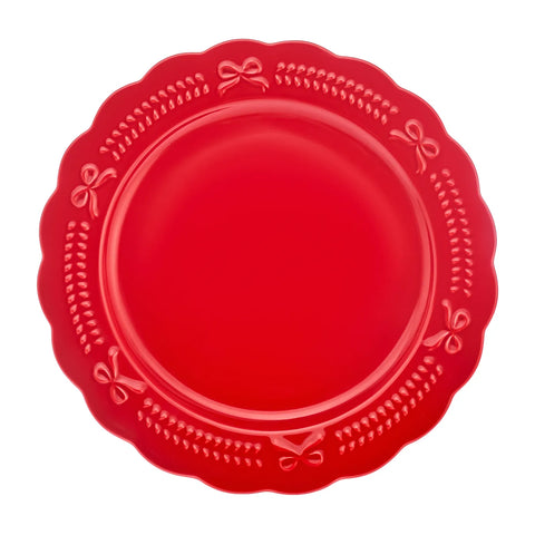 Karaca New Year Christmas New Generation Bone Dinner Plate, 27cm, Red