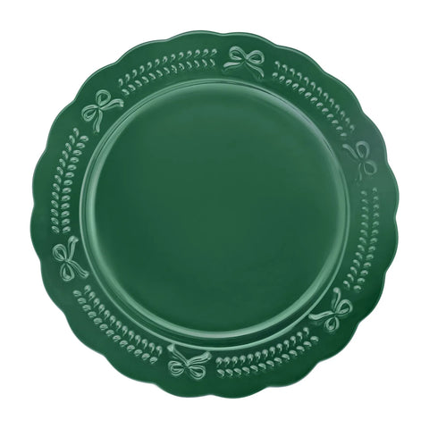 Karaca New Year Christmas Porcelain Dinner Plate, 27cm, Green