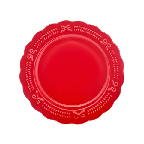 Karaca New Year Christmas Porcelain Side Plate, 21cm, Red