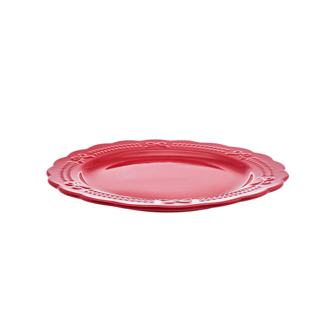 Karaca New Year Christmas Porcelain Side Plate, 21cm, Red