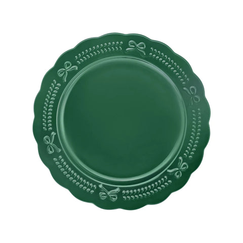 Karaca New Year Christmas Porcelain Side Plate, 21cm, Green